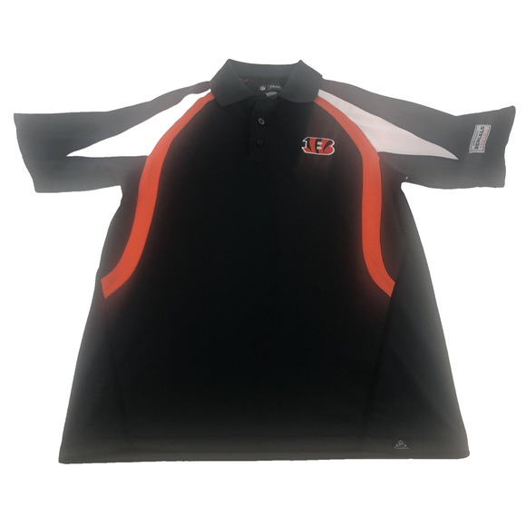 NFL Other - NFL Cincinnati Bengals Men's Polo Small Team Apparel Football Black Orange KCCR